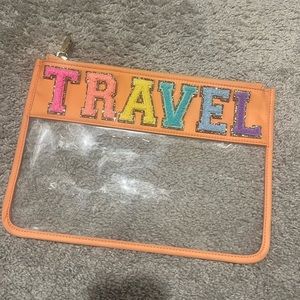 orange stoney clover flat pouch